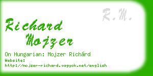 richard mojzer business card