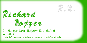 richard mojzer business card